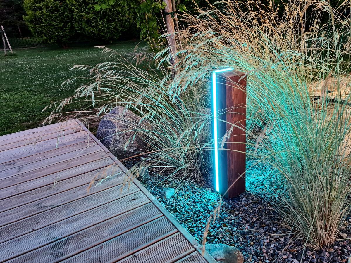 solid wood garden light
