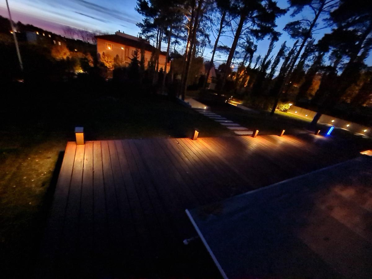 wooden patio lights