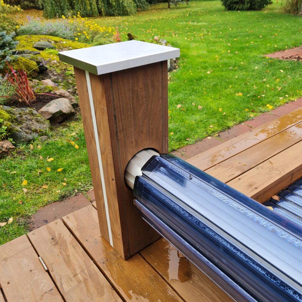 pole of the pool cover winding mechanism ideas