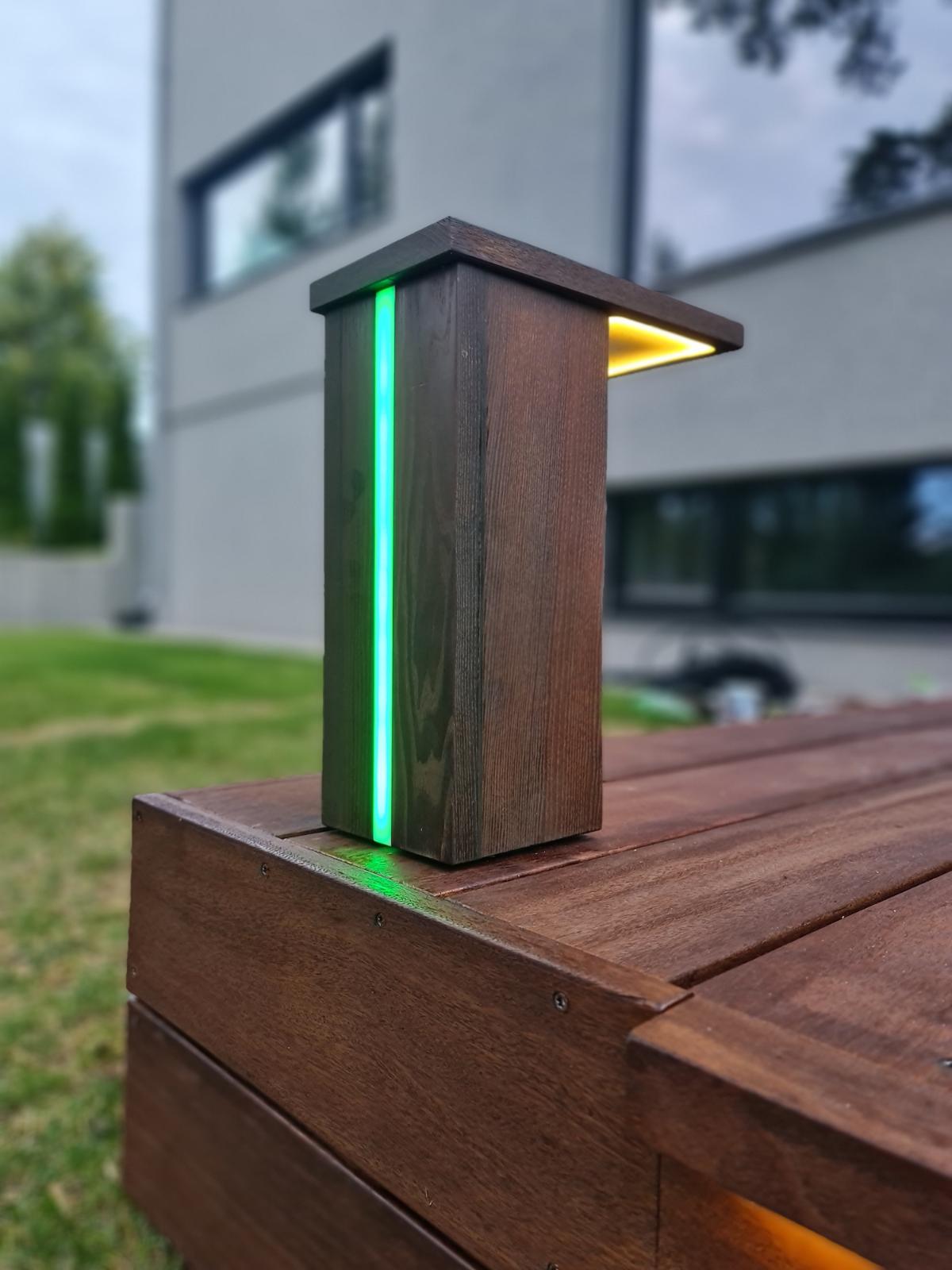 outdoor garden wooden light